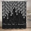 Diamond Shower Curtain Black Gothic Design 72x84 Inch 2