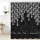 Diamond Shower Curtain Black Gothic Design 72x84 Inch 4