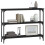 vidaXL console table black engineered wood 100x22.5x75 cm 3
