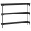 vidaXL console table black engineered wood 100x22.5x75 cm 6