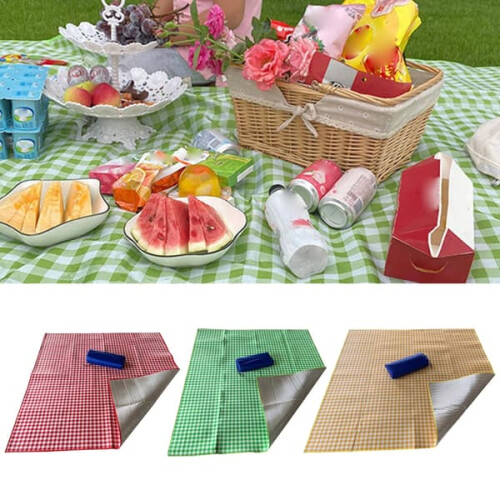 Extra Large Waterproof Picnic Blanket 3-Layer Green 1