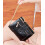 Women's blue leather RFID bifold wallet with wristlet chain 8