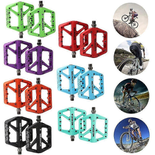 paio di pedali piatti antiscivolo in nylon per MTB. 1