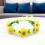 Tiara de Páscoa com coroa de flores e flores artificiais. 6
