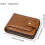 Genuine Leather Men's Zipper Wallet with RFID Blocking and 2