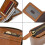 Genuine Leather Men's Zipper Wallet with RFID Blocking and 5