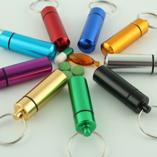 Aluminum pill jars waterproof 9 pcs 2