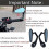 Motorcycle Handlebar End Mirror 7/8in 22mm Custom Smoke Blue Lens 4