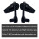 Motorcycle Handlebar End Mirror 7/8in 22mm Custom Smoke Blue Lens 3