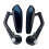 Motorcycle Handlebar End Mirror 7/8in 22mm Custom Smoke Blue Lens 5