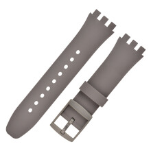 Premium Silikon Swatch Uhrenarmband Ersatz Grey 19 mm