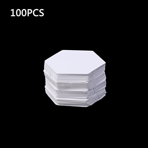 Zeshoekige sjablonen 100 stuks wit patchwork papiervormset-10MM