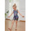 Turnanzug für Mädchen mit Shorts, Schmetterlingsmuster, 6
