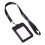 Porta badge in plastica nera, leggeri, 1 set 4