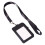Porta badge in plastica nera, leggeri, 1 set 6