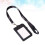Porta badge in plastica nera, leggeri, 1 set 8