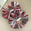 Plastic Cheer Pom Poms 2Pcs Red Silver Handle for Cheering Sports 4