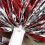 Plastic Cheer Pom Poms 2Pcs Red Silver Handle for Cheering Sports 3