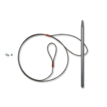 Fishing needle with steel bow