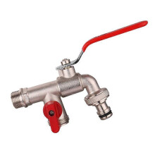 Robinet d'eau à double courbure à 90 degrés en laiton durable, réglage manuel, pour outils de jardinage et de maison