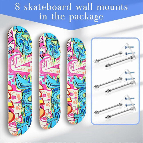 Support mural pour skateboard (4 pièces) 1