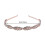 Tiara de noiva com strass e cristais em tom ouro rosa 2