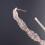 Tiara de noiva com strass e cristais em tom ouro rosa 6