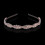 Tiara de noiva com strass e cristais em tom ouro rosa 7