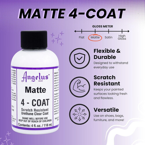 (1oz/30ml) Angelus 4-Coat 902 Matte Finisher - Scratch-Resistant Sealer 1