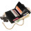 Women's blue leather RFID bifold wallet with wristlet chain 4