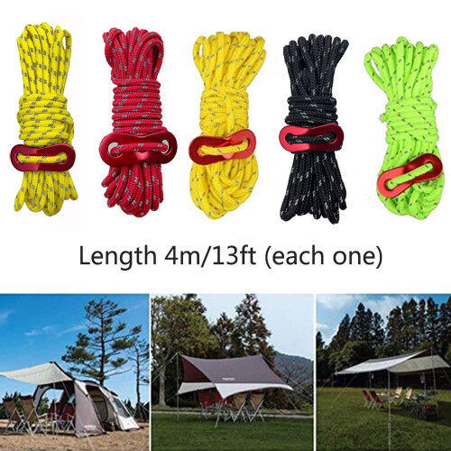 Campingtouw van reflecterend nylon, 3,5 mm, 8 knopen 2