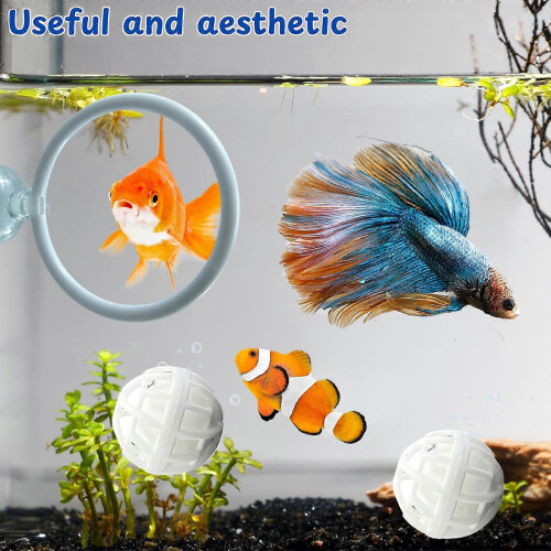 Floating Betta Exercise Round Rings Nitrobacteria Toy FishTank Antidepressant 1