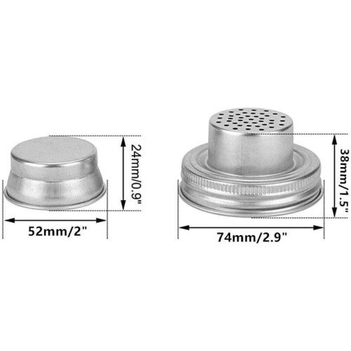 Mason Jar Shaker Deckel Edelstahl mit Silikondichtung4 2