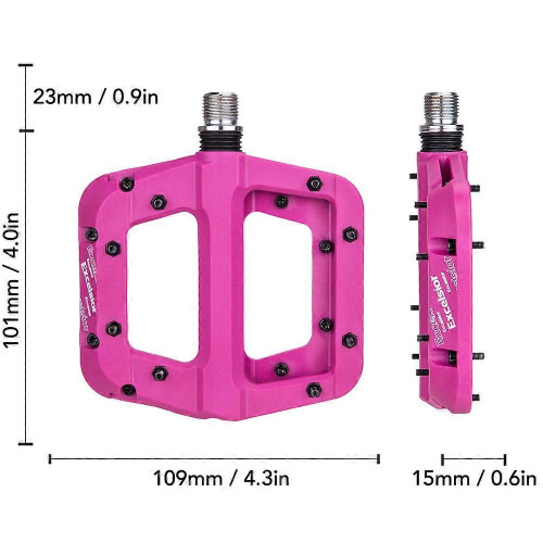 Non-Slip MTB Platform Flat Pedals 9/16 Inch 1