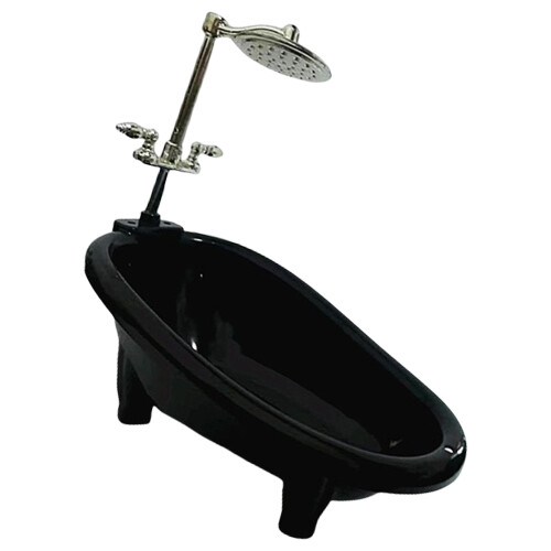 Mini modèle de baignoire pour accessoires de maisons de-Noir