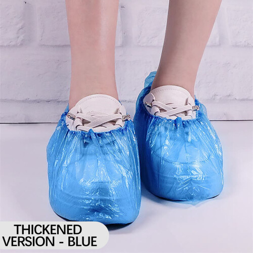 Clear Plastic Shoe Protectors Waterproof Non-Slip 100 Pack 1