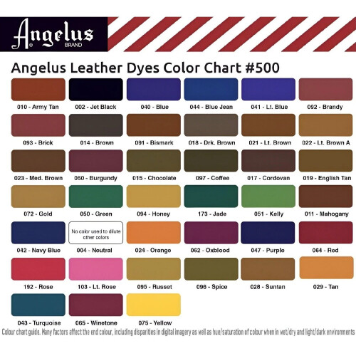 (Brick) Angelus Leather Dye - Permanent Deep Penetrating Colour Change 3oz 2