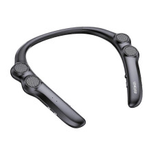 (Black) 9D Bluetooth Wireless Stereo Neckband Speaker Wearable