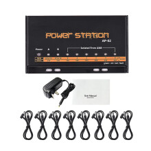 (UK Plug) 8 DC Outputs Guitar Pedal Power Supply 9V 12V 18V for Effect Pedal Boards
