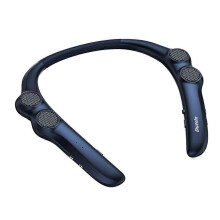 (Blue) 9D Bluetooth Wireless Stereo Neckband Speaker Wearable