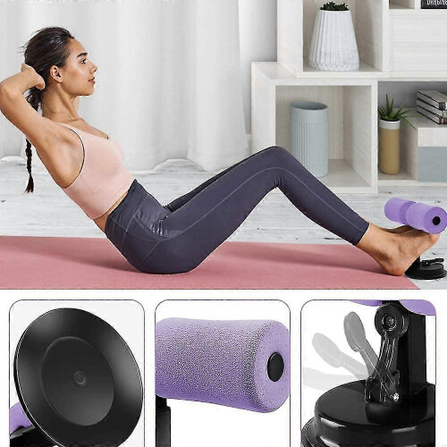Barre d'abdominaux auto-ventouse violette 1
