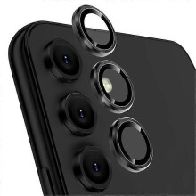 (Black) NORTHJO 1 zestaw osłony obiektywu Samsung A54 5G z metalowym pierścieniem CD Vein, szkło hartowane UHD
