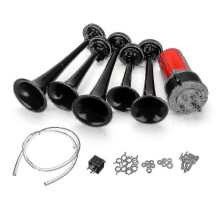 (Black) Tromba nera a 5 tasti 12V 125dB Dixie Horn Dukes of Hazzard General Lee Universale Auto Camion Barca