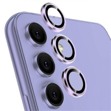 (Purple) NORTHJO 1 zestaw osłony obiektywu Samsung A54 5G z metalowym pierścieniem CD Vein, szkło hartowane UHD