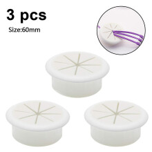 (60 mm, White) szt. przelotek na kable do komputera biurowego, zaślepki na otwory kablowe, czarne