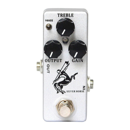 (Silver) Gull True Bypass Overdrive Boost gitareffektpedal i metallskall