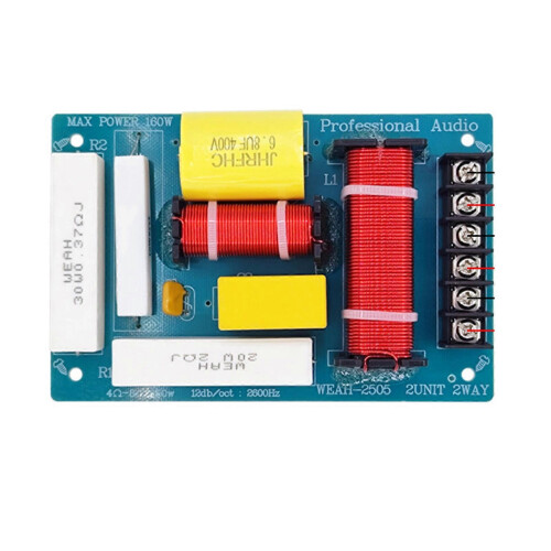(200W) 2-Way High Low Frequency Speaker Crossover Distributor for Home Sound System Upgrade