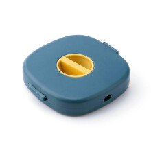 (Blue) Small Retractable Cable Reel Data and Charging Cable Organizer for Various Cords Blue