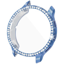 (sky blue, 3) Etui z miękkiej skorupy TPU z imitacją diamentu i powłoką galwaniczną do Garmin Venu 3/3S, unisex