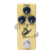 (Gold) Gull True Bypass Overdrive Boost gitareffektpedal i metallskall